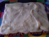 Tarta de galletas con flan y chocolate