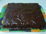 Tarta de galletas con flan y chocolate