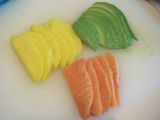 Sushi uramaki arcoiris