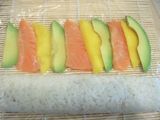 Sushi uramaki arcoiris