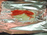 Papillote de merluza con salsa de "misomayo"