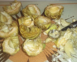 Foto del paso 3 de la receta: Quiche de ajos tiernos, alcachofas y carlota