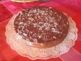 Tarta de obleas y nutella con coco