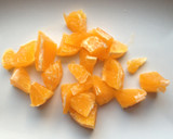 Foto del paso 1 de la receta: Carpaccio de calabaza relleno de pechuga de pollo acompañado de reducción de soja y mandarina