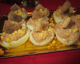 Foto del paso 6 de la receta: Huevos rellenos con crema de atún y crocantes