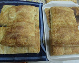Foto del paso 1 de la receta: Súper tarta de hojaldre con dulce de leche, nueces y duraznos