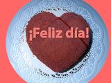 Bizcocho romántico corazón