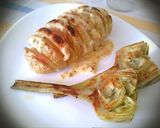 Foto del paso 4 de la receta: Patatas al horno en libro con salsa Cheddar
