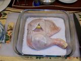 Trasero de pollo a la sal gruesa