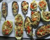 Foto del paso 4 de la receta: Berenjenas y calabacines rellenos con su pulpa