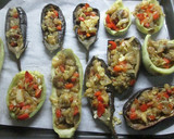 Foto del paso 4 de la receta: Berenjenas y calabacines rellenos con su pulpa