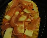 Foto del paso 4 de la receta Bruschetta de jamón, queso y tomate