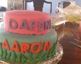 Foto del paso 15 de la receta: Pastel de fondant Nora y Diego