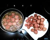 A picture of step 6 of Homemade Meatballs in Sauce with French Fries.