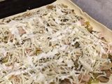 Empanada de puerros, champiñones y jamón