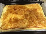 Empanada de puerros, champiñones y jamón