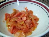 Ensalada tibia con tomate corazón de buey (cor de bou) y judías