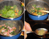 Foto del paso 3 de la receta: Potaje de garbanzos y espinacas con langostinos y jamón