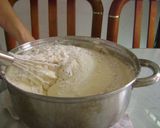 A picture of step 3 of Colombian Tres Leches Cake Decorated with Strawberries.