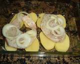 Foto del paso 3 de la receta Rosada al horno con cebolla y patatas