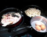 Foto del paso 4 de la receta: Guisantes con jamón, huevo y patatas
