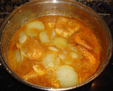 Foto del paso 4 de la receta: Bacalao con patatas y langostinos