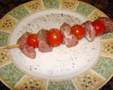 Foto del paso 1 de la receta: Brochetas de conejo y vegetales