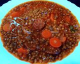 A picture of step 9 of Quick Lentils with Chorizo.