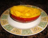 A picture of step 1 of Mango and Shrimp Cocktail.