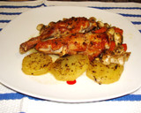 Foto del paso 5 de la receta: Conejo asado con langostinos