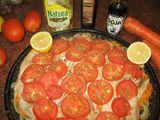 Filetes de anchoas sobre colchón de vegetales
