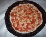 Foto del paso 5 de la receta: Pizza de mozzarella, jamón y palmitos