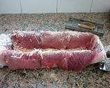 Foto del paso 1 de la receta: Moldeado de carne con jamón cocido y espinacas