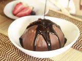 Semi-esfera de chocolate rellena de helado