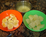 Foto del paso 1 de la receta: Batido espumoso de platano, piña y limón