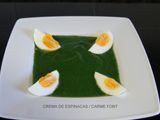 Crema de espinacas con "secreto" de espárragos