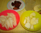 Foto del paso 1 de la receta: Batido de pera, manzana y dátiles