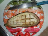 Berenjenas rellenas de carne y bacon