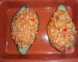 Foto del paso 7 de la receta: Berenjenas rellenas de carne y bacon