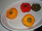 Pimientos rellenos de carne y bacon