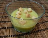Foto del paso 4 de la receta: Entrante de crema de puerro con picatostes y vinagre de mango