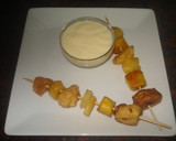 Foto del paso 15 de la receta: Brochetas de frutas caramelizadas con crema inglesa