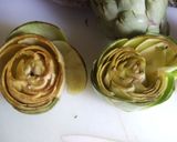 Foto del paso 1 de la receta: Alcachofas rellenas con jamón cocido