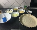 Foto del paso 1 de la receta Quiche de cebolla, pollo y queso