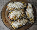 Foto del paso 6 de la receta: Berenjenas rellenas con jamón y maíz