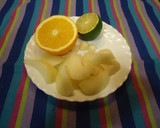 Foto del paso 1 de la receta: Batido de lima, naranja y pera