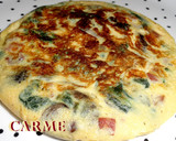 Foto del paso 9 de la receta: Tortilla de espinacas y setas con jamón