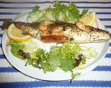 Foto del paso 4 de la receta: Lubina rellena de gambas y orejones