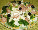 Foto del paso 3 de la receta: Ensalada de espinacas, mozarella y jamón york