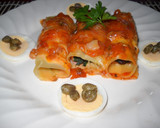 Foto del paso 7 de la receta: Canelones de salmón con salsa de alcaparras